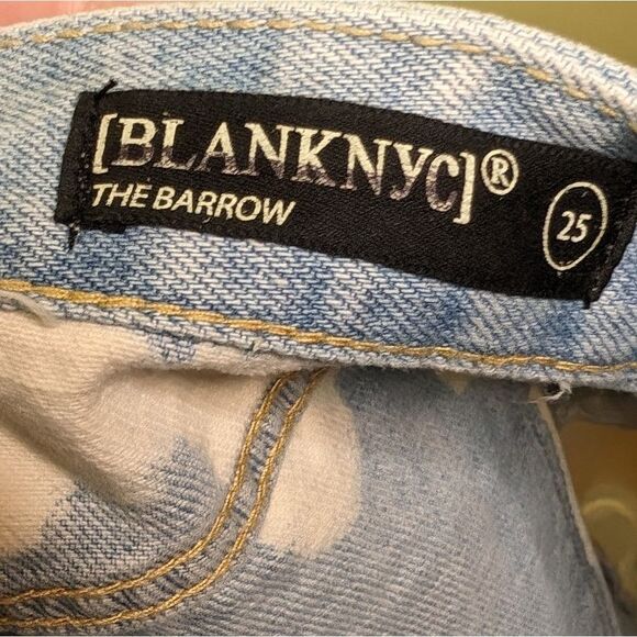 Blank NYC shorts The Barrow bleach raw hem cut off light blue white 25 - Picture 3 of 7
